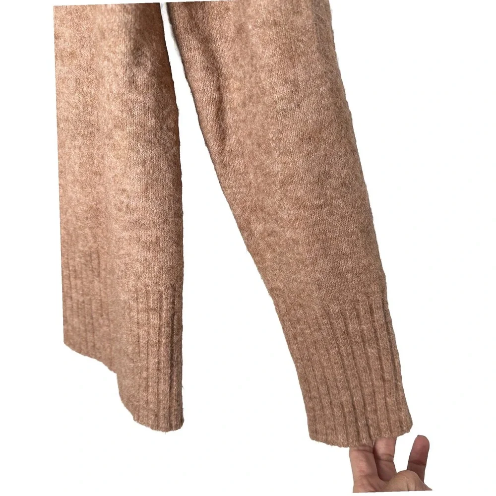 The Group Babaton Women's Tan Camel Turtleneck Alpaca Wool Blend Sweater Classic